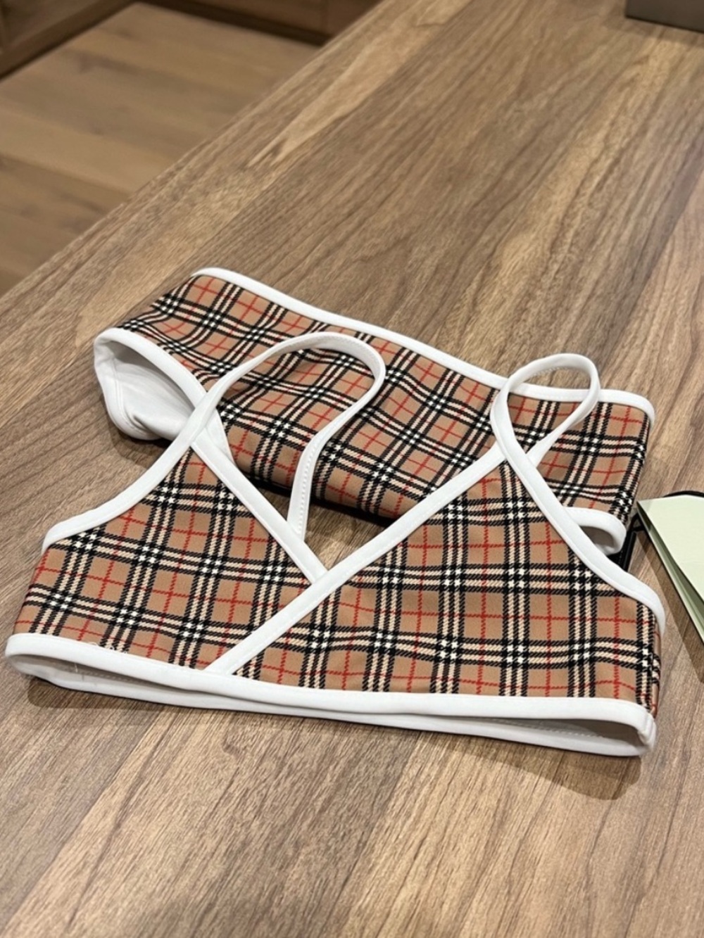 Burberry Beige and Black Plaid
Bikini Set